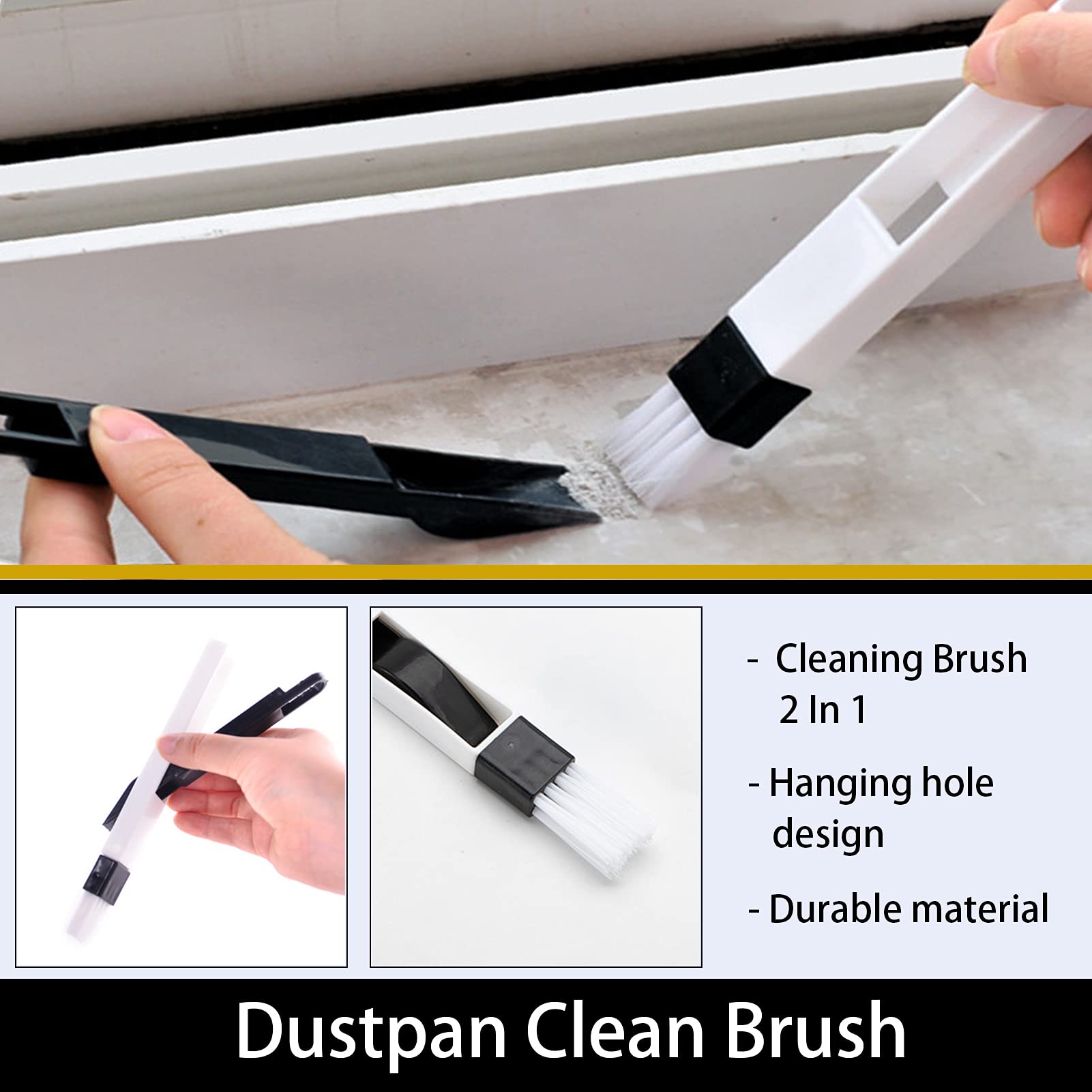 Window Groove Cleaning Brush, 13 Pcs Hand-Held Magic Window Track Cleaning Tools, Window Or Sliding Door Track Cleaner For Slidi
